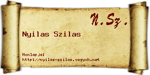 Nyilas Szilas névjegykártya